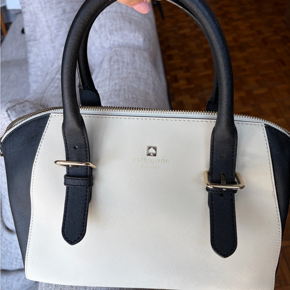 kate spade Black and Cream Two-Tone Satchel